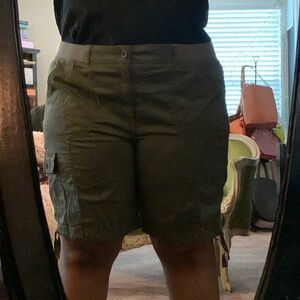 Green Cargo Shorts